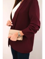 Elegantní sako s klopami bordové