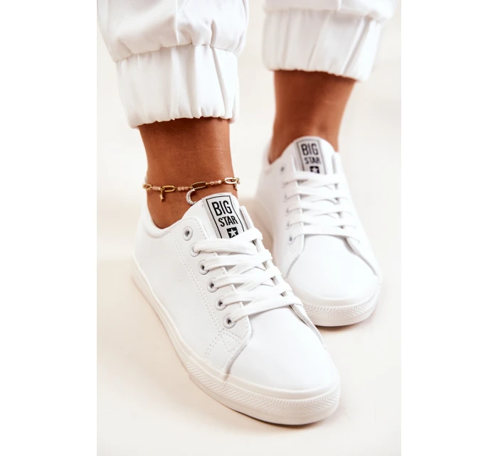 Kožená tenisová obuv Big Star JJ274311 Bílé