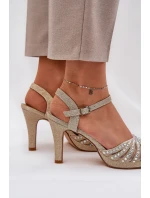 Sandály Na Podpatku Se A  Zlaté model 21685945 - D&A