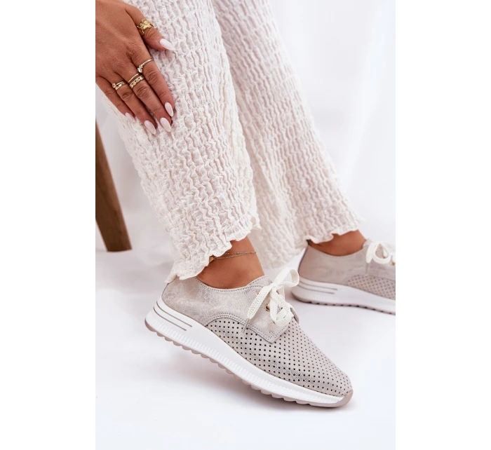 Kožené Lehká Polobotky Dámské Na Platformě model 21691747 - Artiker