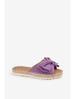 Dámské Sandály Na Platformě S Pletením A Mašlí Fialové Alpireda Dámské Sandály Na Platformě S Pletením A Mašlí Fialové Alpireda