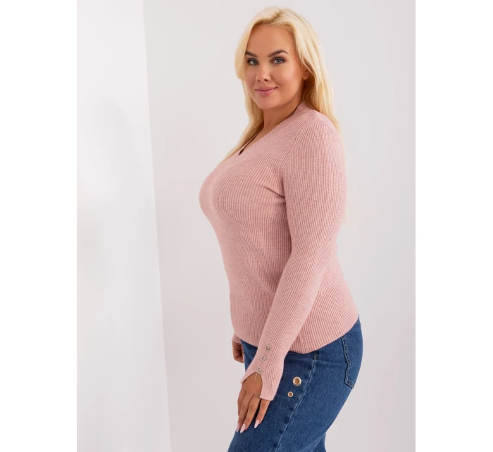 Sweter PM SW PM model 18909334 jasny różowy - FPrice Sweter PM SW PM model 18909334 jasny różowy - FPrice