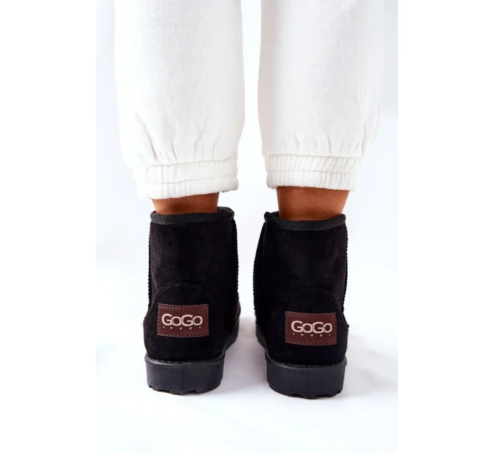 Sněhové Boty Izolovane S Kožešinou černé Vicandi