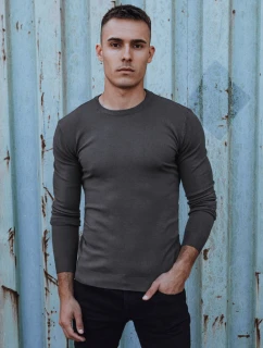 Pánský klasický tmavě šedý svetr FashionStreet WX2225