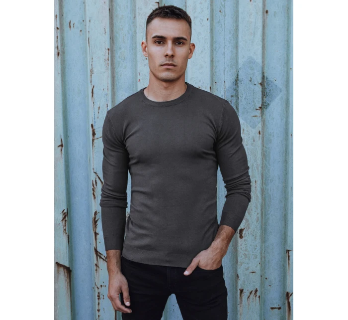 Pánský klasický svetr tmavě šedý Dstreet model 21980564 - FashionStreet