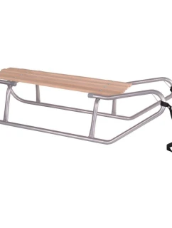 KOVOVÉ SÁNĚ PRO 2 OSOBY STŘÍBRNÉ