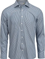 J.Harvest & Frost YB 50 Slim Men Keprová košile s dlouhým rukávem 63.5002 navy stripe