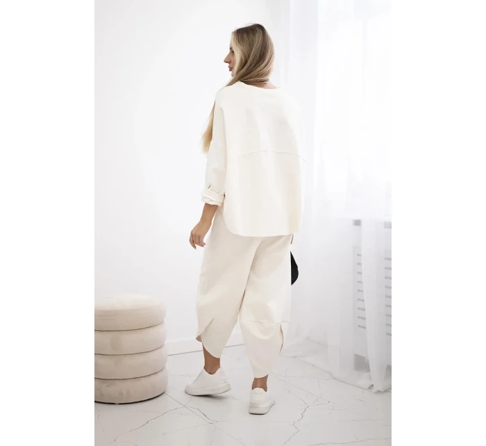 Souprava Punto Milano Winter tepláky + kalhot světle béžová Souprava Punto Milano Winter tepláky + kalhot světle béžová