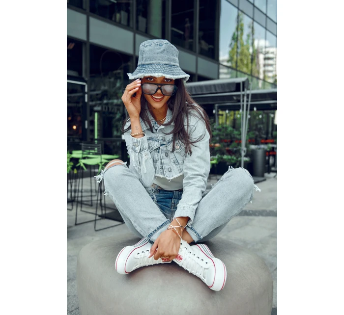 Dámské vysoké textilní tenisky na platformě Big Star model 21608464 Bílá - Big Star Shoes Dámské vysoké textilní tenisky na platformě Big Star model 21608464 Bílá - Big Star Shoes