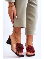 Módní pantofle na vysokém podpatku Černá model 21617785 - S.Barski Módní pantofle na vysokém podpatku Černá model 21617785 - S.Barski