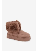Dámské Sněhule Na Platformě S Kožíškem A Šněrováním Big Star model 21705904 Béžové - Big Star Shoes Dámské Sněhule Na Platformě S Kožíškem A Šněrováním Big Star model 21705904 Béžové - Big Star Shoes