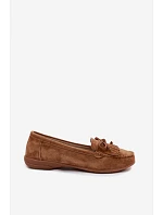 Dámské mokasíny z přírodní semišové kůže Camel model 22147661 - EVENTO