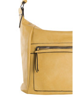 Tmavě žlutá dámská kabelka přes rameno z ekologické kůže