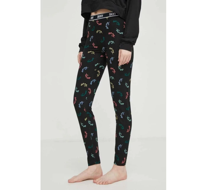Dámské pyžamo YI80001 črné s potiskem - DKNY Dámské pyžamo YI80001 črné s potiskem - DKNY