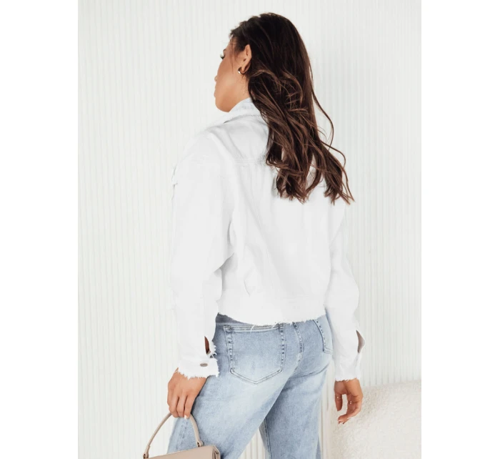 Dámská džínová bunda LUISE bílá FashionStreet TY4126