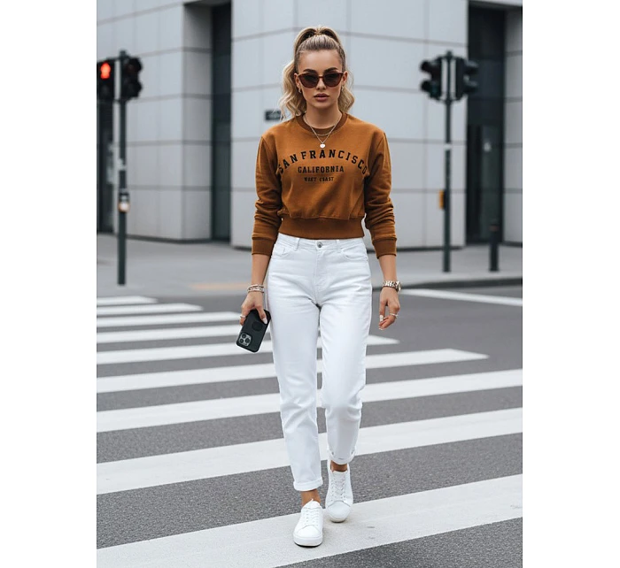 SAN FRANCISCO dámská mikina s potiskem hnědá FashionStreet BY1565