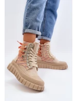 Vysoké Semišové Tenisky Bežové model 21650673 - Boto Vysoké Semišové Tenisky Bežové model 21650673 - Boto
