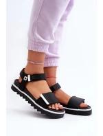 Dámské sandály na platformě Big Star NN274778 černé Dámské sandály na platformě Big Star NN274778 černé