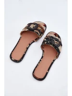 Ploché Dámské Pantofle S Přezkou Černé model 21696492 - Boto Ploché Dámské Pantofle S Přezkou Černé model 21696492 - Boto