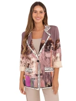 Marynarka IT MA model 21421289 ciemny bezowy - FPrice