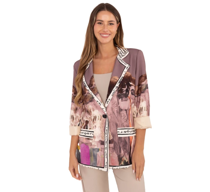 Marynarka IT MA model 21421289 ciemny bezowy - FPrice