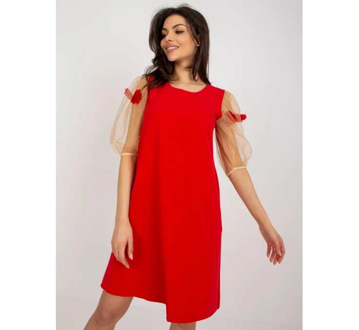 LK SK 506733 šaty.85 červená