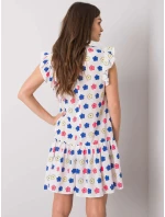 Šaty LK SK 506950.02P bílá a modrá