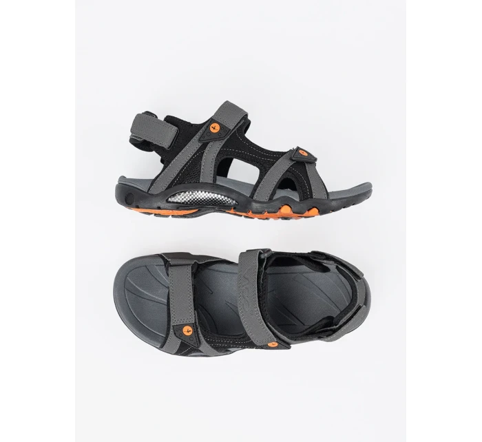 Designové sandály dámské šedo-stříbrné bez podpatku Designové sandály dámské šedo-stříbrné bez podpatku