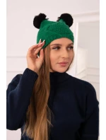 Fleecová čepice 2 zelená model 18751407 - K-Fashion Fleecová čepice 2 zelená model 18751407 - K-Fashion