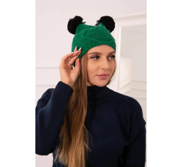 Fleecová čepice 2 zelená model 18751407 - K-Fashion Fleecová čepice 2 zelená model 18751407 - K-Fashion