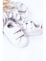 Dětské Tenisky Se Suchým Zipem Bíle-Duhové Cute Girl Dětské Tenisky Se Suchým Zipem Bíle-Duhové Cute Girl