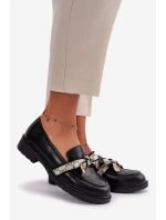 Kožené Dámské Polobotky Mokasíny Černé model 21631234 - S.Barski