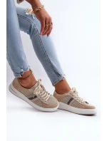 Dámské kožené tenisky D&A LR110 béžové