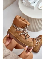 Dámské Sněhule Z Hladké Kůže S Šněrováním  Hnědé model 21674744 - D.Franklin