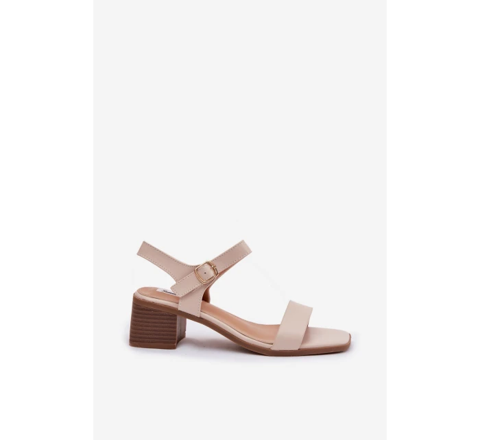 Dámské sandály Eko Kůže na klínu Béžové Sabela