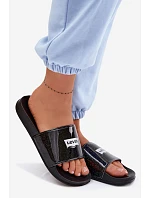 Dámské mládežnické pantofle LEVI'S VPOL0251S-2693 Černé s brokátem