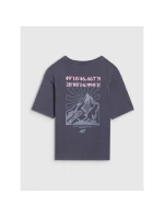 Dívčí tričko oversize s potiskem 4F 4FJWSS25TTSHF1853-22S