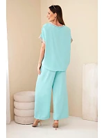 Komplet z viskózy se zlatým lemováním mátový Komplet z viskózy se zlatým lemováním mátový