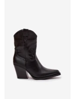 Dámské Kožené Na Podpatku Černé model 21747852 - Boto Dámské Kožené Na Podpatku Černé model 21747852 - Boto