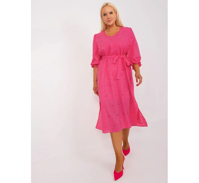 LK SK 509350 šaty.25 tmavě růžová