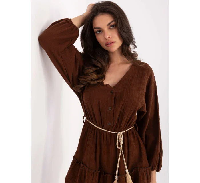 Sukienka MI SK model 21190994 ciemny brązowy - FPrice