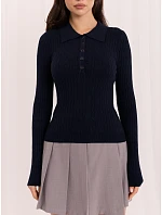Sweter PM SW model 22401020 granatowy - FPrice Sweter PM SW model 22401020 granatowy - FPrice