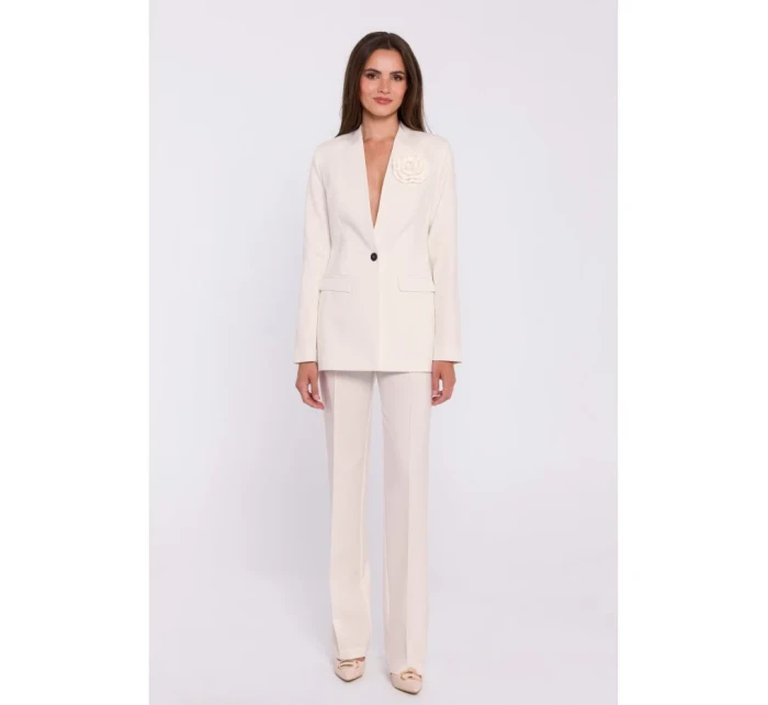 Květinové sako kost model 20502942 - STYLOVE Květinové sako kost model 20502942 - STYLOVE