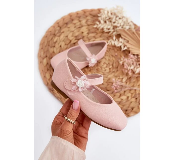 Dětské třpytivé balerínky se zapínáním na suchý zip, Pink Jeylin Dětské třpytivé balerínky se zapínáním na suchý zip, Pink Jeylin