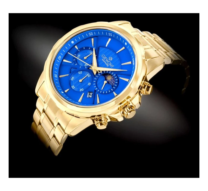 Pánské hodinky Giewont Chronograph Sapphire Gold Blue GW9460-B5 Pánské hodinky Giewont Chronograph Sapphire Gold Blue GW9460-B5