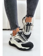 Kožené Dámské Sneakersy Na Platformě Big Star OO274A220 HI-POLY SYSTEM Bílá-Černá Kožené Dámské Sneakersy Na Platformě Big Star OO274A220 HI-POLY SYSTEM Bílá-Černá