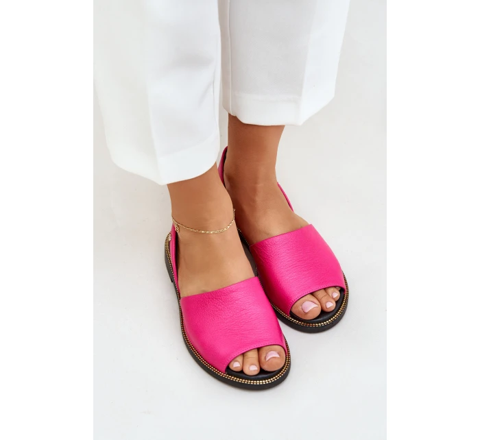 Kožené Pantofle Fuchsie Zazoo 40327