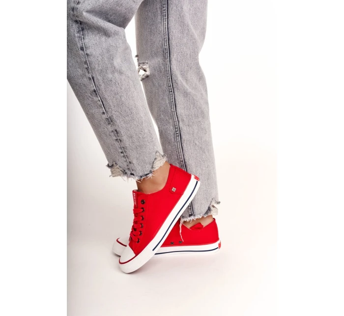 Dámské Klasické Nízké Tenisky Big Star DD274339 Červené Dámské Klasické Nízké Tenisky Big Star DD274339 Červené