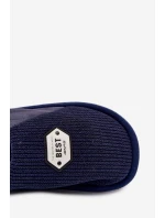 Pánské nazouváky s nášivkou Presine – tmavě modré