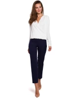 Dámské kalhoty K035 tm. modré - Makover